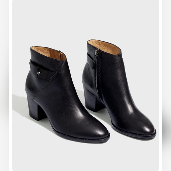 NEW Madewell The Kelci Leather Heeled Boot - Picture 1 of 7